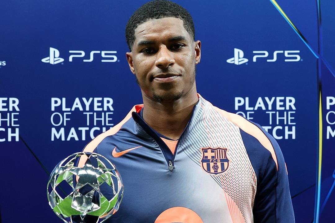 拉什福德欧冠双响获最佳,头球破门进化吐气扬眉!赛后暗讽曼联阿莫林